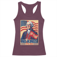 Funny George Washington Freedom Protest Racerback Tank Top No Kings