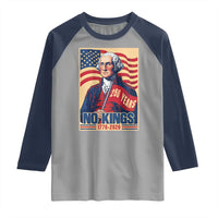 Funny George Washington Freedom Protest Raglan Shirt No Kings