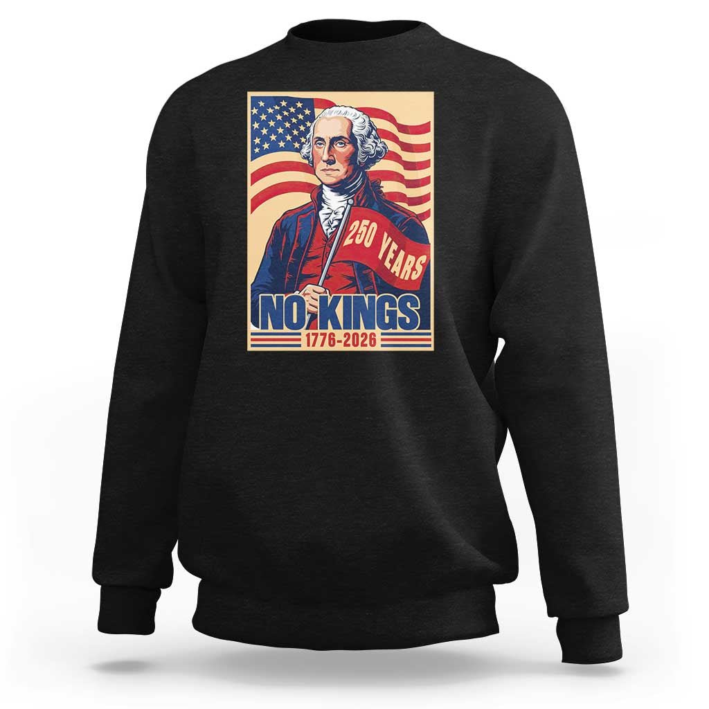Funny George Washington Freedom Protest Sweatshirt No Kings