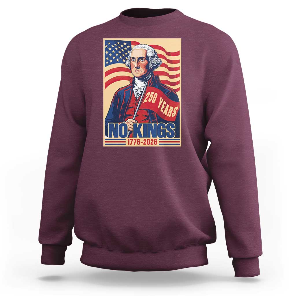 Funny George Washington Freedom Protest Sweatshirt No Kings