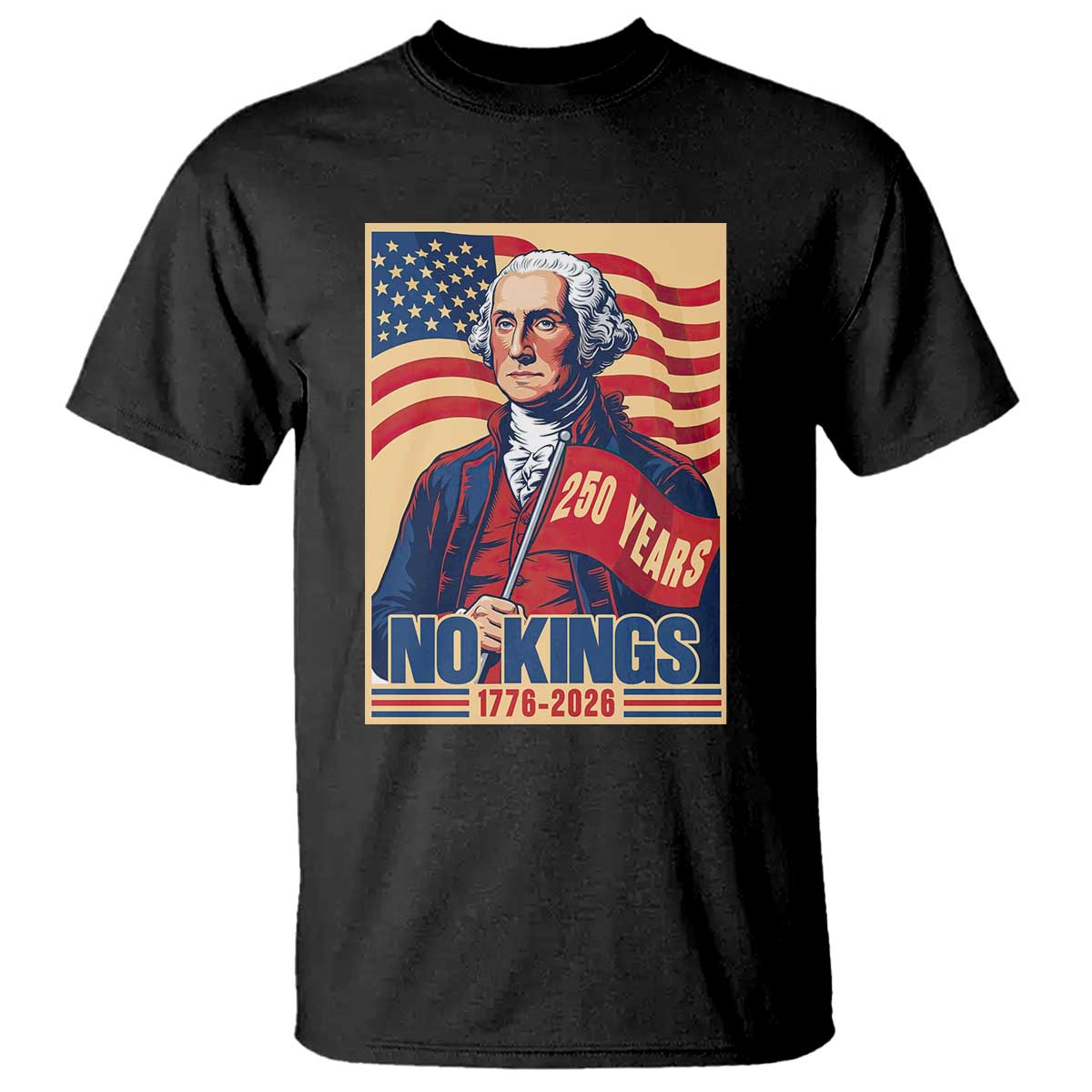 Funny George Washington Freedom Protest T Shirt No Kings
