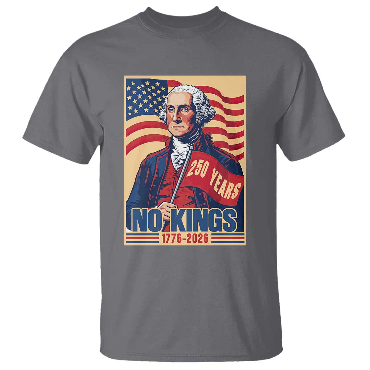Funny George Washington Freedom Protest T Shirt No Kings