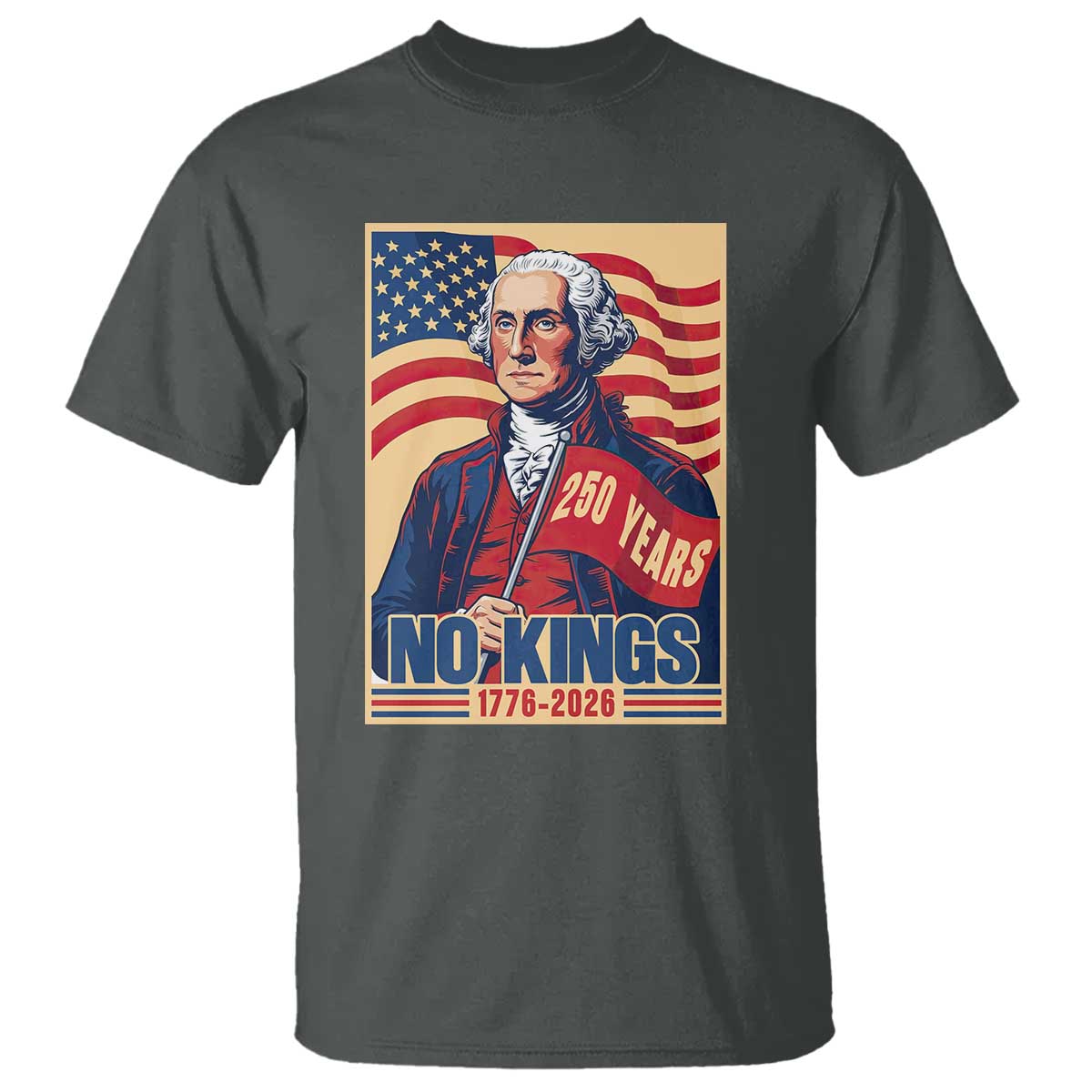 Funny George Washington Freedom Protest T Shirt No Kings