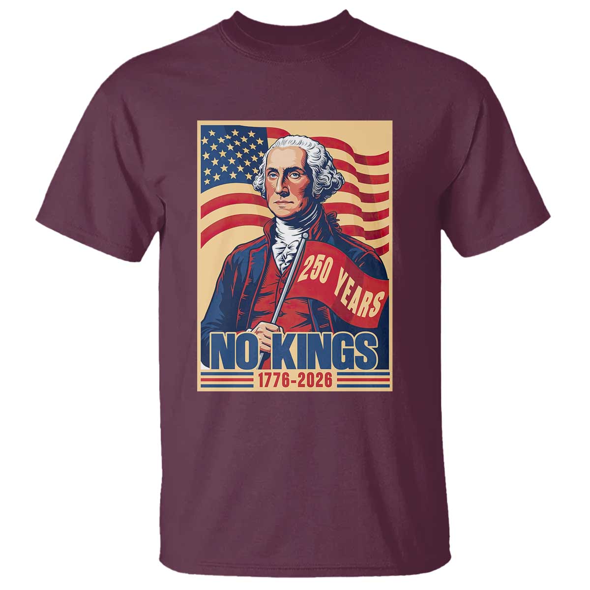 Funny George Washington Freedom Protest T Shirt No Kings