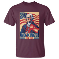 Funny George Washington Freedom Protest T Shirt No Kings