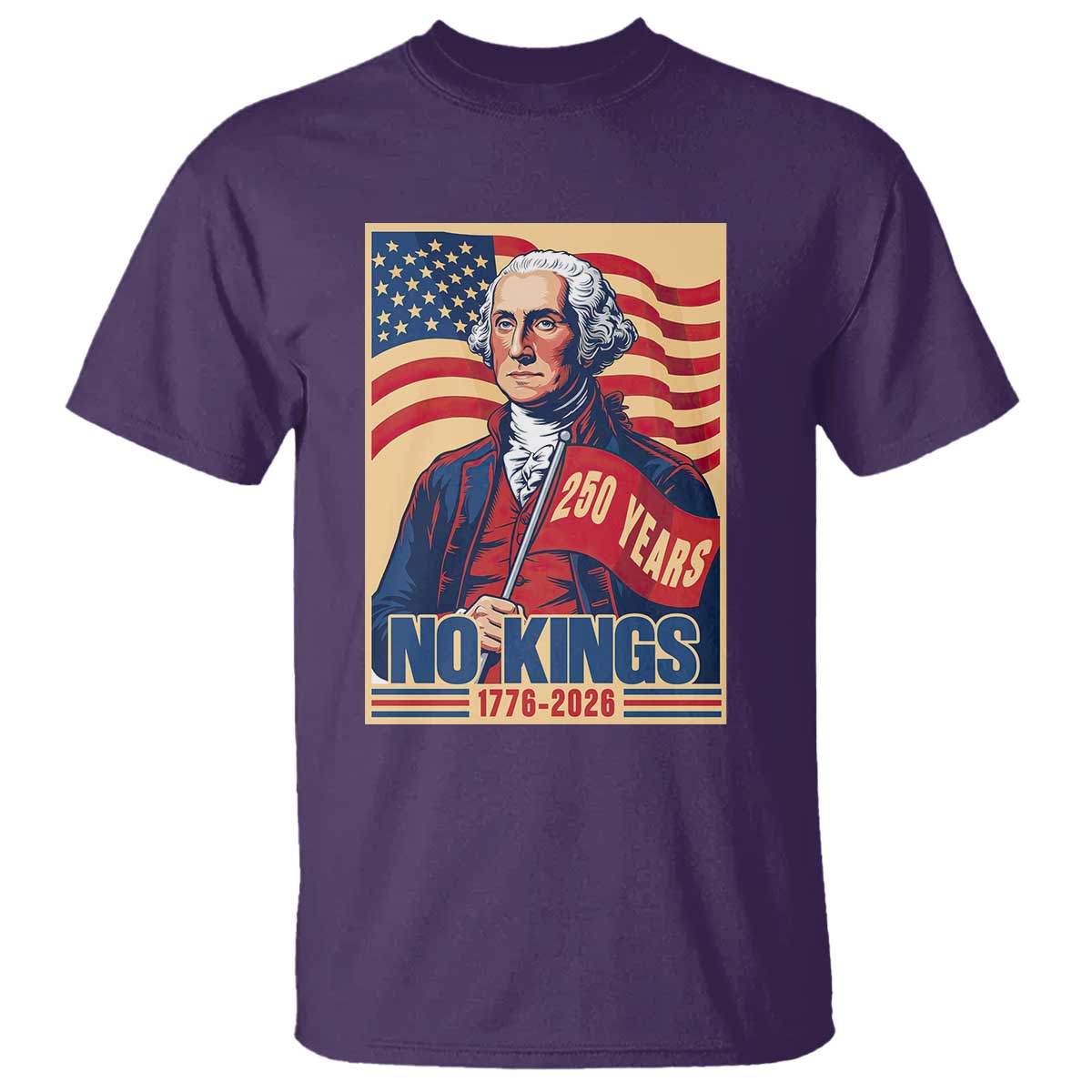 Funny George Washington Freedom Protest T Shirt No Kings