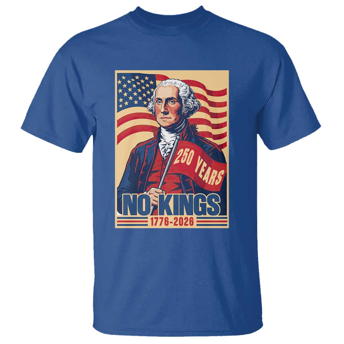 Funny George Washington Freedom Protest T Shirt No Kings