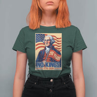 Funny George Washington Freedom Protest T Shirt For Women No Kings