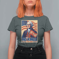 Funny George Washington Freedom Protest T Shirt For Women No Kings