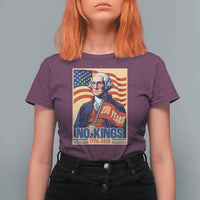 Funny George Washington Freedom Protest T Shirt For Women No Kings