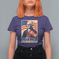 Funny George Washington Freedom Protest T Shirt For Women No Kings