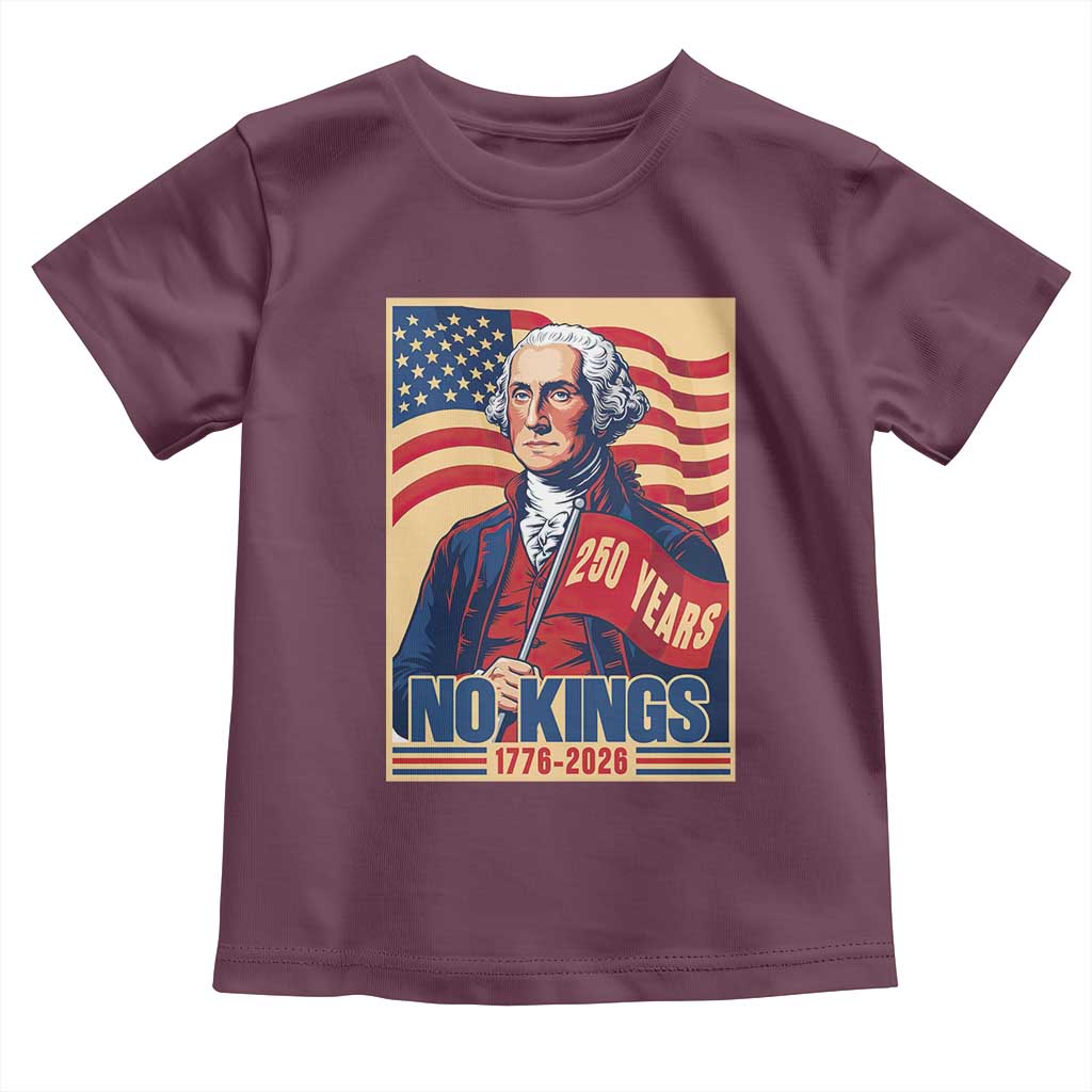 Funny George Washington Freedom Protest Toddler T Shirt No Kings
