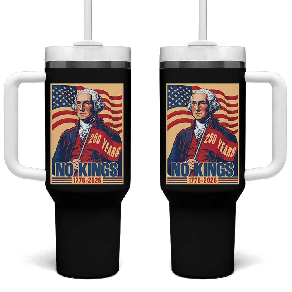 Funny George Washington Freedom Protest Tumbler With Handle No Kings