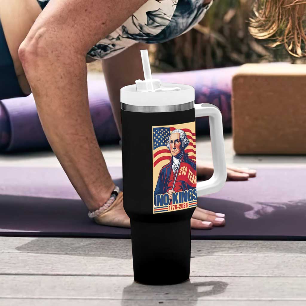 Funny George Washington Freedom Protest Tumbler With Handle No Kings