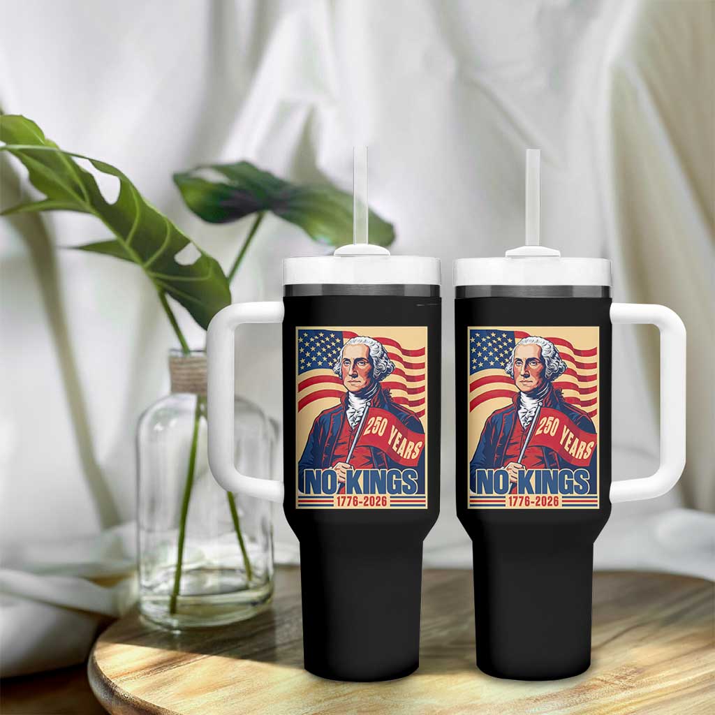 Funny George Washington Freedom Protest Tumbler With Handle No Kings