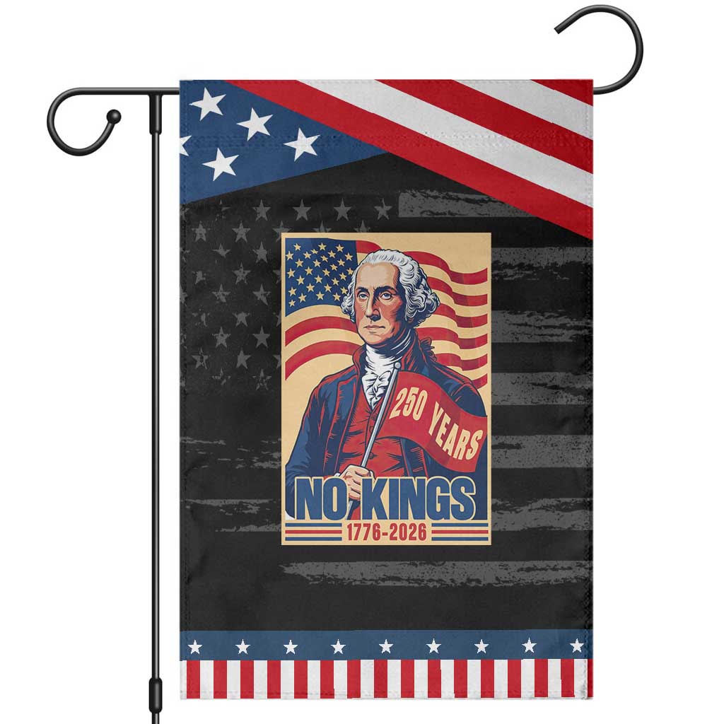 Funny George Washington Freedom Protest Garden Flag No Kings