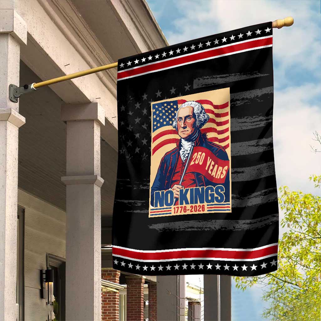 Funny George Washington Freedom Protest Garden Flag No Kings