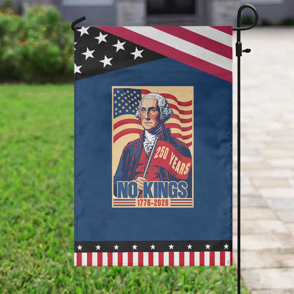 Funny George Washington Freedom Protest Garden Flag No Kings