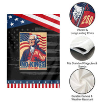 Funny George Washington Freedom Protest Garden Flag No Kings