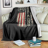 250 Still No Kings Throw Blanket Vintage Patriotic Flag