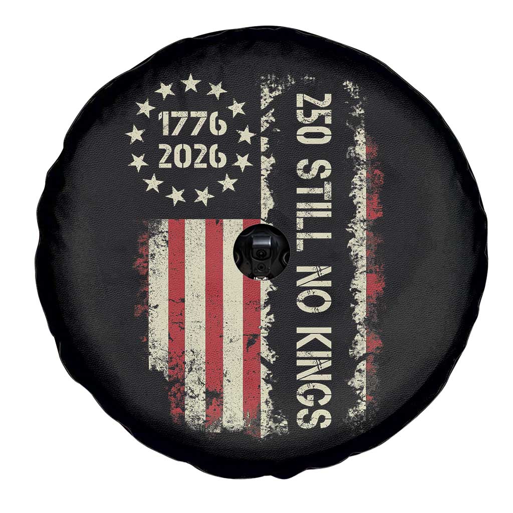 250 Still No Kings Spare Tire Cover Vintage Patriotic Flag