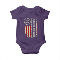 250 Still No Kings Baby Onesie Vintage Patriotic Flag
