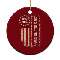 250 Still No Kings Ceramic Ornament Vintage Patriotic Flag