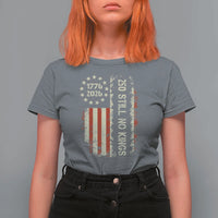 250 Still No Kings T Shirt For Women Vintage Patriotic Flag