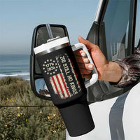 250 Still No Kings Tumbler With Handle Vintage Patriotic Flag