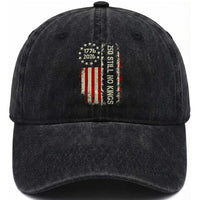 250 Still No Kings Washed Cotton Baseball Cap Vintage Patriotic Flag