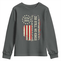 250 Still No Kings Youth Sweatshirt Vintage Patriotic Flag