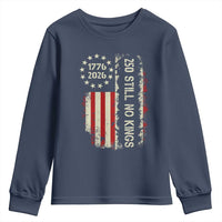 250 Still No Kings Youth Sweatshirt Vintage Patriotic Flag