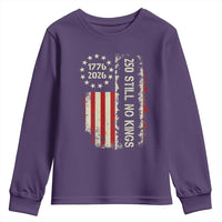 250 Still No Kings Youth Sweatshirt Vintage Patriotic Flag