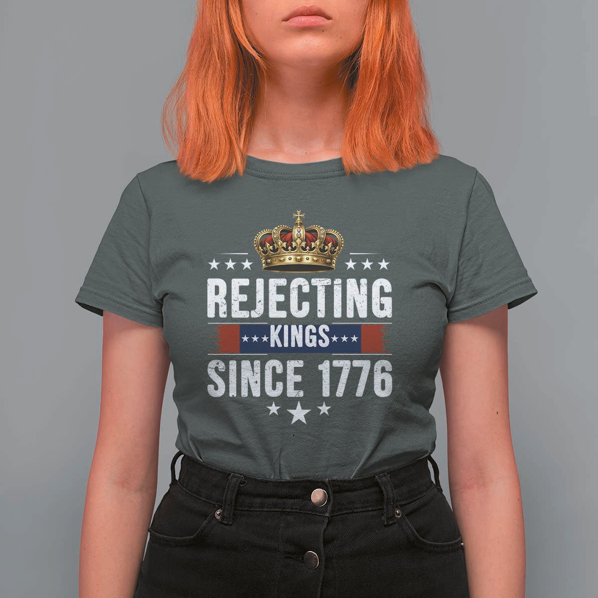 Rejecting Kings Since 1776 T Shirt For Women Anti Authoritarian Protest