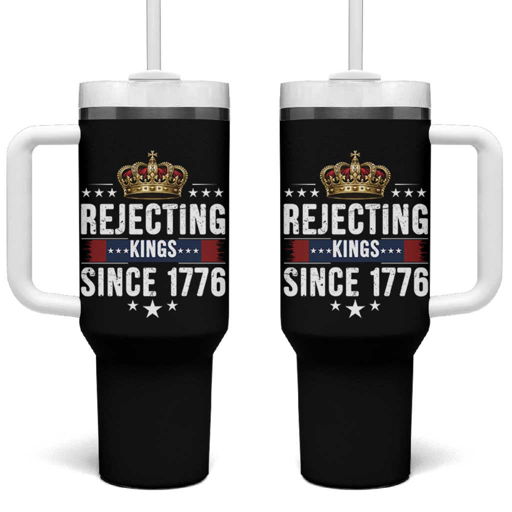 Rejecting Kings Since 1776 Tumbler With Handle Anti Authoritarian Protest