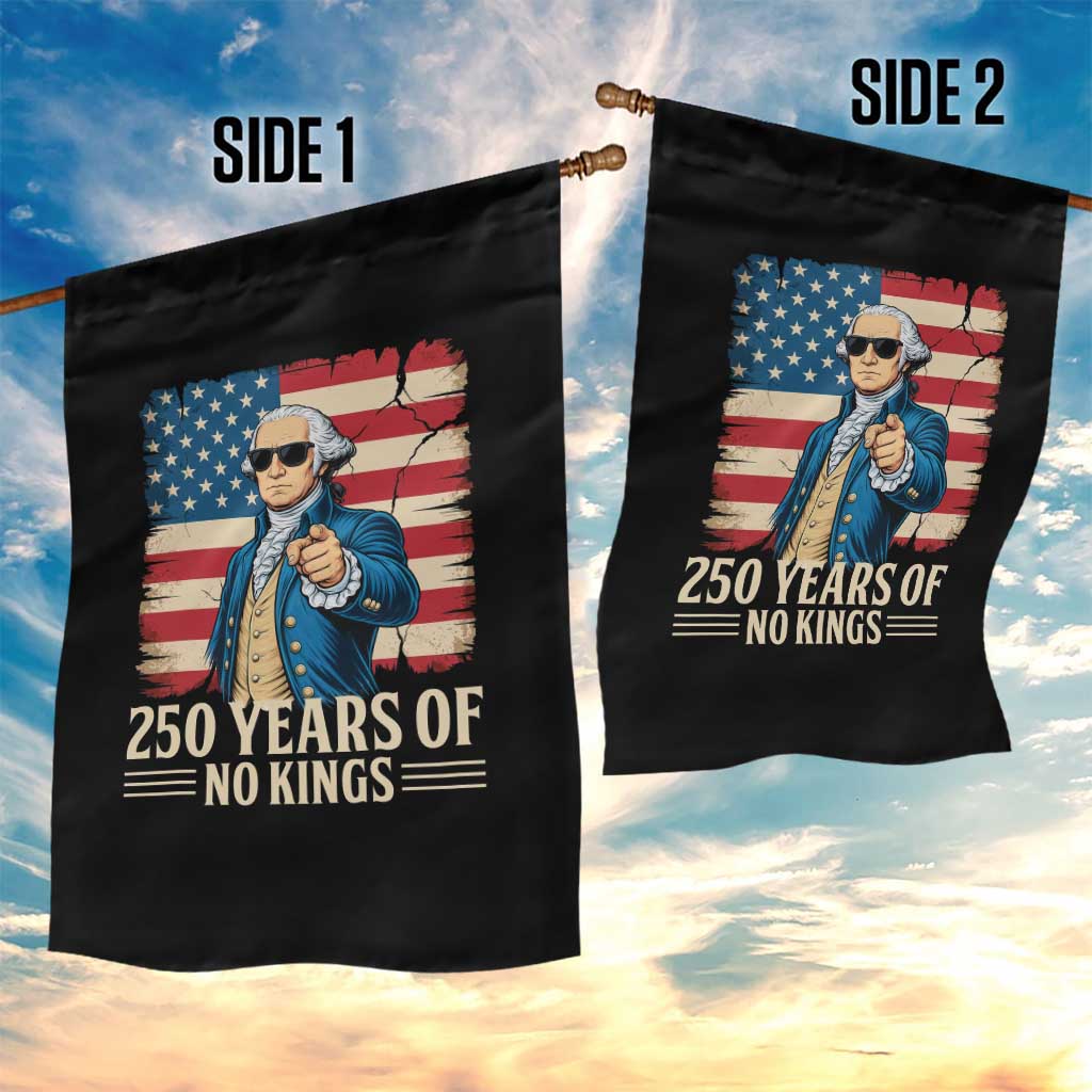 No Kings 250 Years George Washington Garden Flag