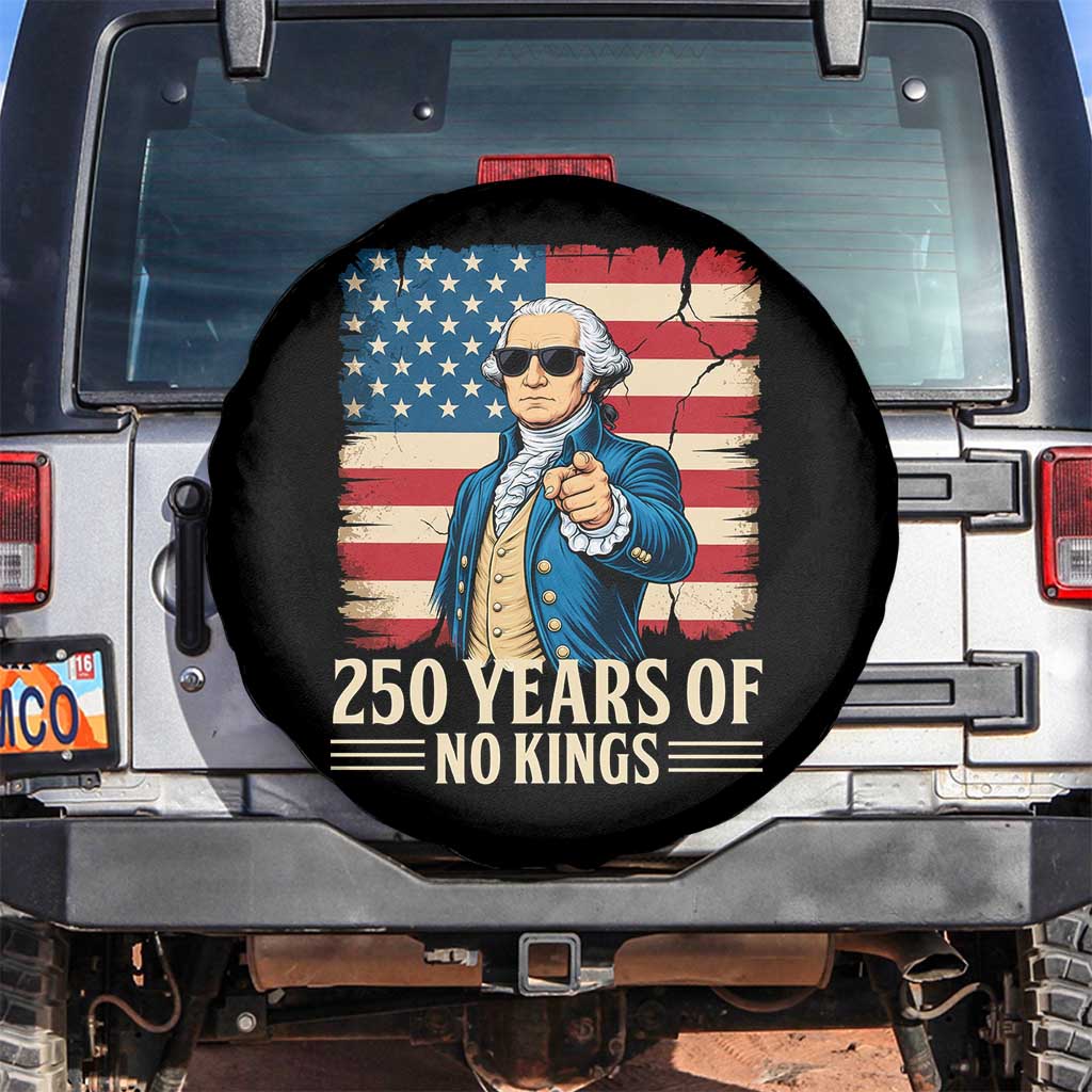 No Kings 250 Years George Washington Spare Tire Cover