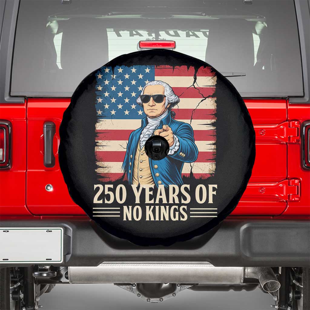 No Kings 250 Years George Washington Spare Tire Cover