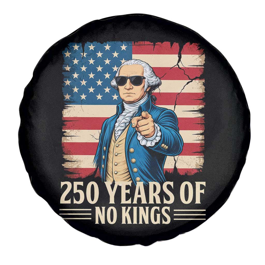No Kings 250 Years George Washington Spare Tire Cover