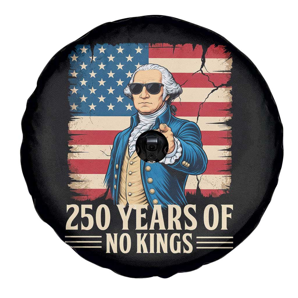 No Kings 250 Years George Washington Spare Tire Cover