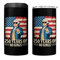 No Kings 250 Years George Washington 4 in 1 Can Cooler Tumbler
