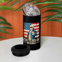 No Kings 250 Years George Washington 4 in 1 Can Cooler Tumbler