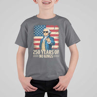 No Kings 250 Years George Washington T Shirt For Kid