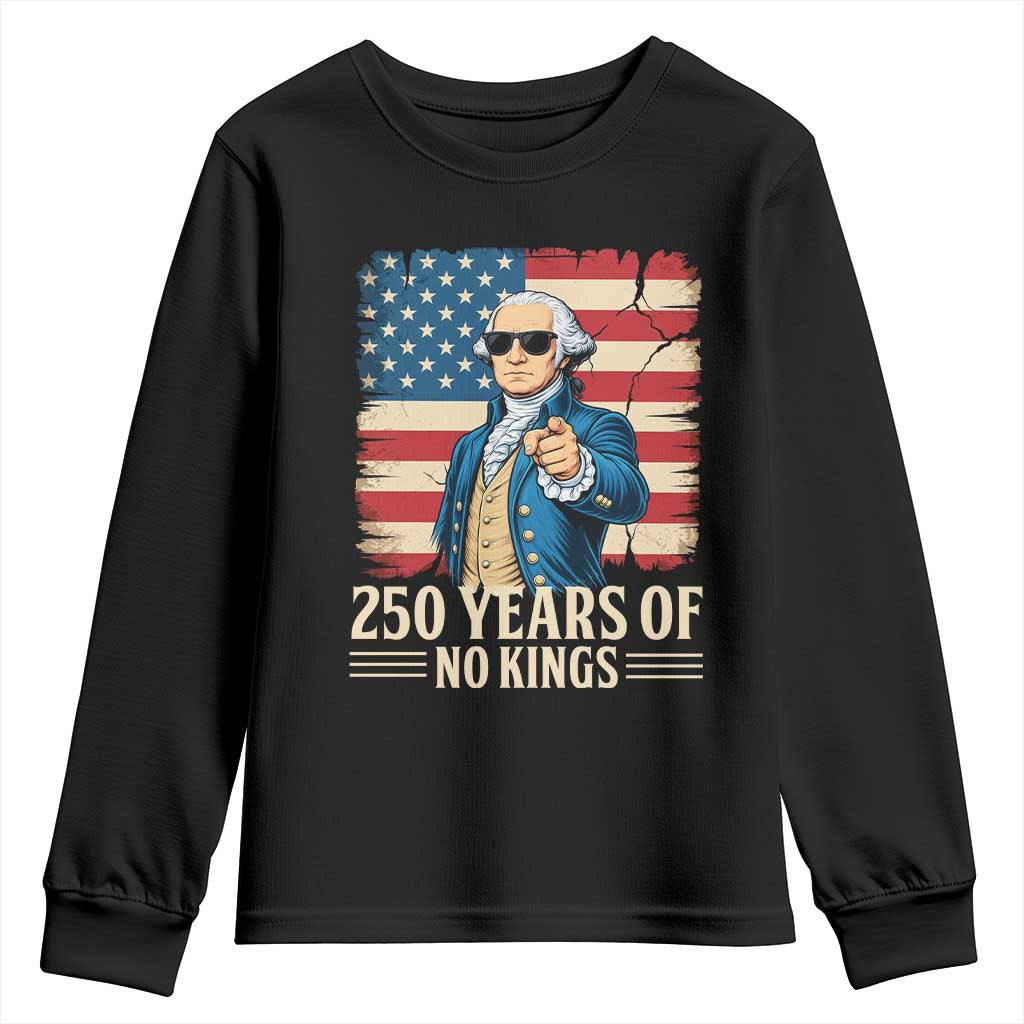 No Kings 250 Years George Washington Youth Sweatshirt