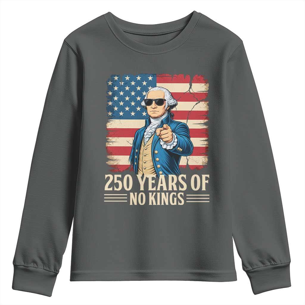 No Kings 250 Years George Washington Youth Sweatshirt
