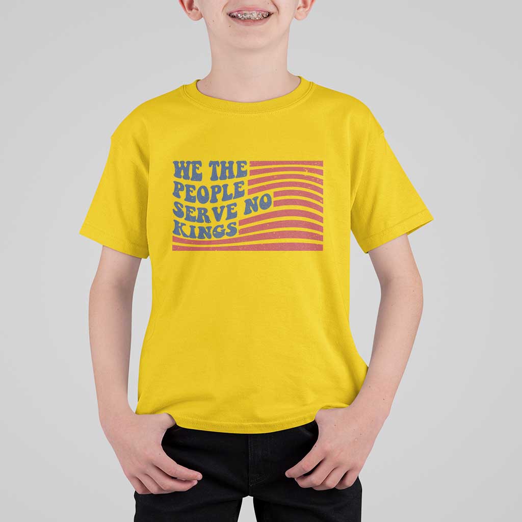 We The People Serve No Kings T Shirt For Kid American Freedom Protest