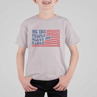 We The People Serve No Kings T Shirt For Kid American Freedom Protest
