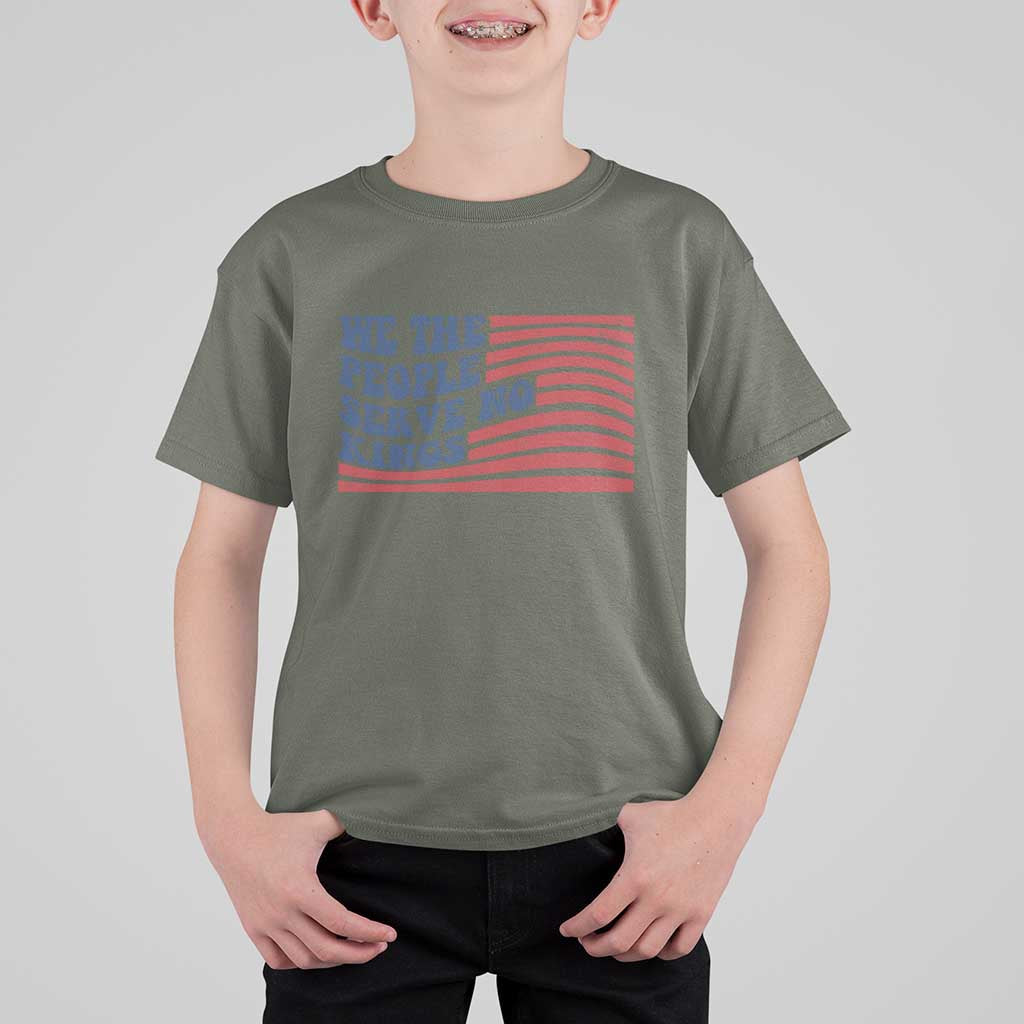 We The People Serve No Kings T Shirt For Kid American Freedom Protest
