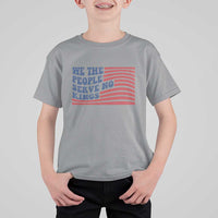 We The People Serve No Kings T Shirt For Kid American Freedom Protest