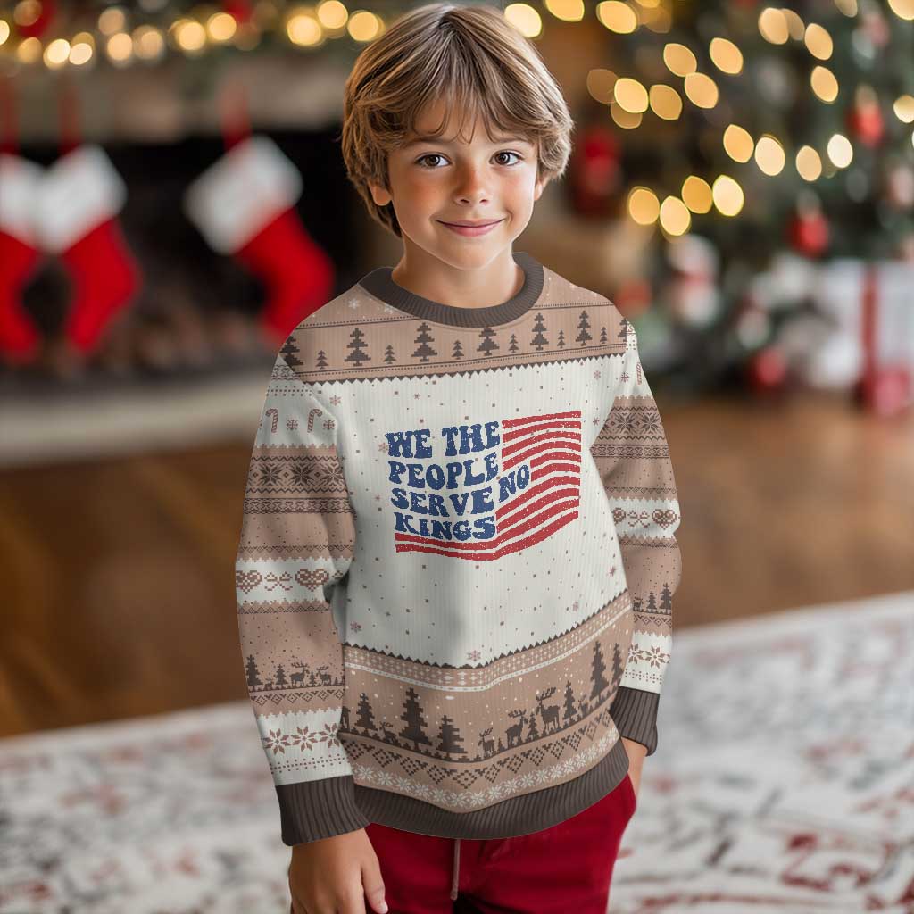 We The People Serve No Kings Ugly Christmas Sweater American Freedom Protest